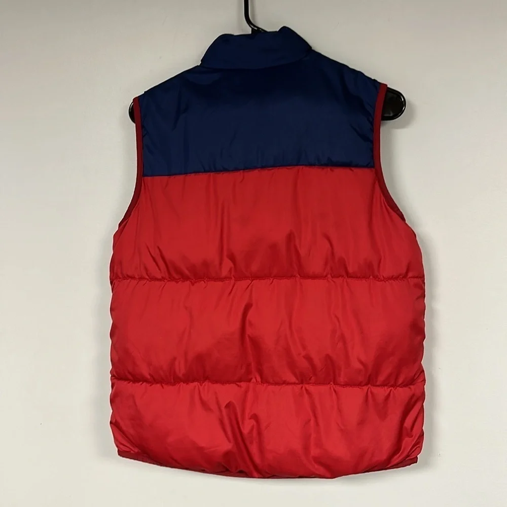 Cozy Old Navy Puffer Vest, Red & Blue with Gray Fleece lining,  Large (10 -12)